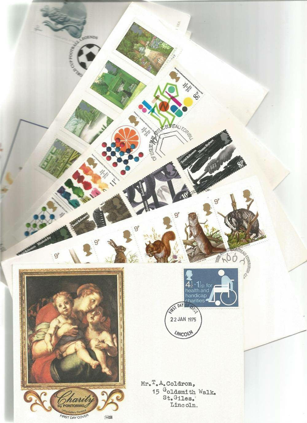 Collection of 25 FDCs, Stamps, and FDI Postmarks