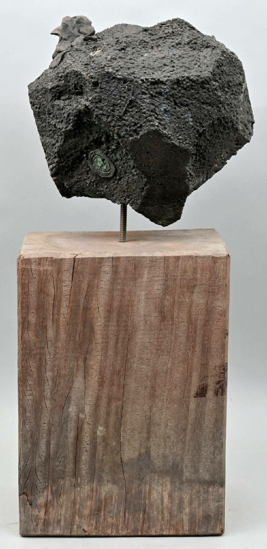 Unique Amorphous Stone Chicken Sculpture - Bronze, Antique Color