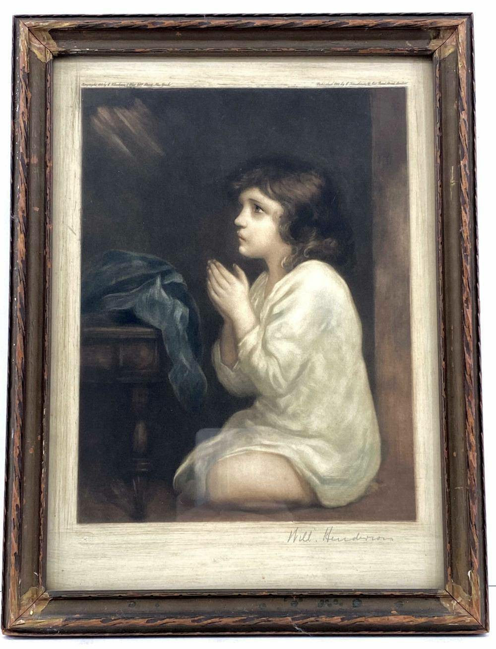 "Baby Samuel" Antique Mezotint after Sir Joshua Reynolds