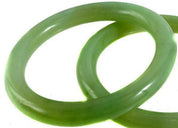 Pair of Chinese Green Jade Bracelets