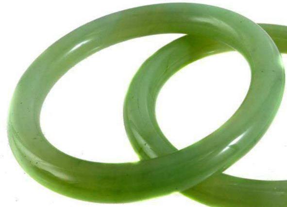 Pair of Chinese Green Jade Bracelets