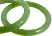 Pair of Chinese Green Jade Bracelets