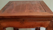 Matched Table with Pierced Foliate Carving