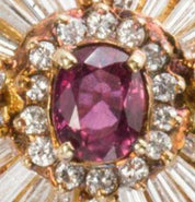 Ruby, Diamond, and 14-Karat Gold Ring