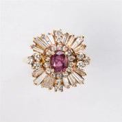 Ruby, Diamond, and 14-Karat Gold Ring