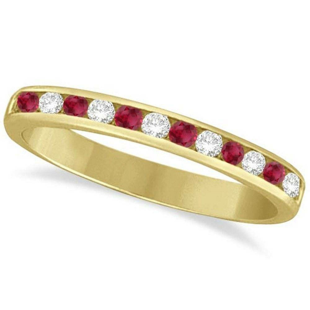 Ruby and Diamond Semi-Eternity Channel Ring