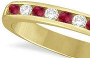 Ruby and Diamond Semi-Eternity Channel Ring