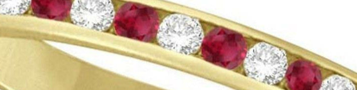 Ruby and Diamond Semi-Eternity Channel Ring