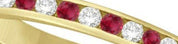 Ruby and Diamond Semi-Eternity Channel Ring