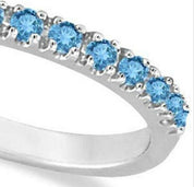 Blue Topaz Stackable Band Ring Guard