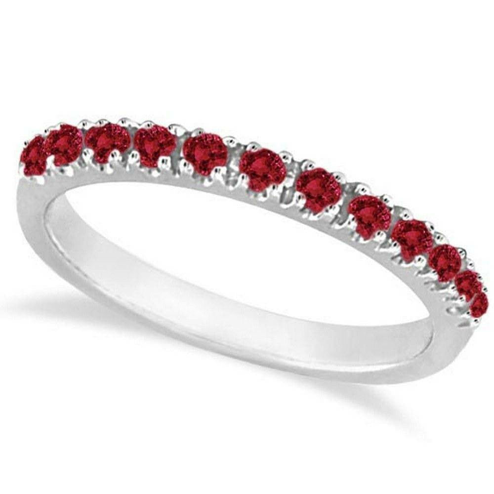 Ruby Stackable Ring Guard Band