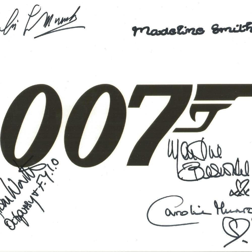 James Bond Signed Black and White Photograph