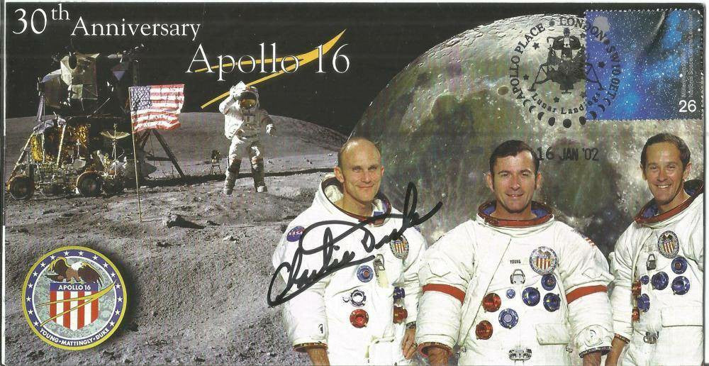 Apollo 16 Limited Edition Cover Signed by Charlie Duke