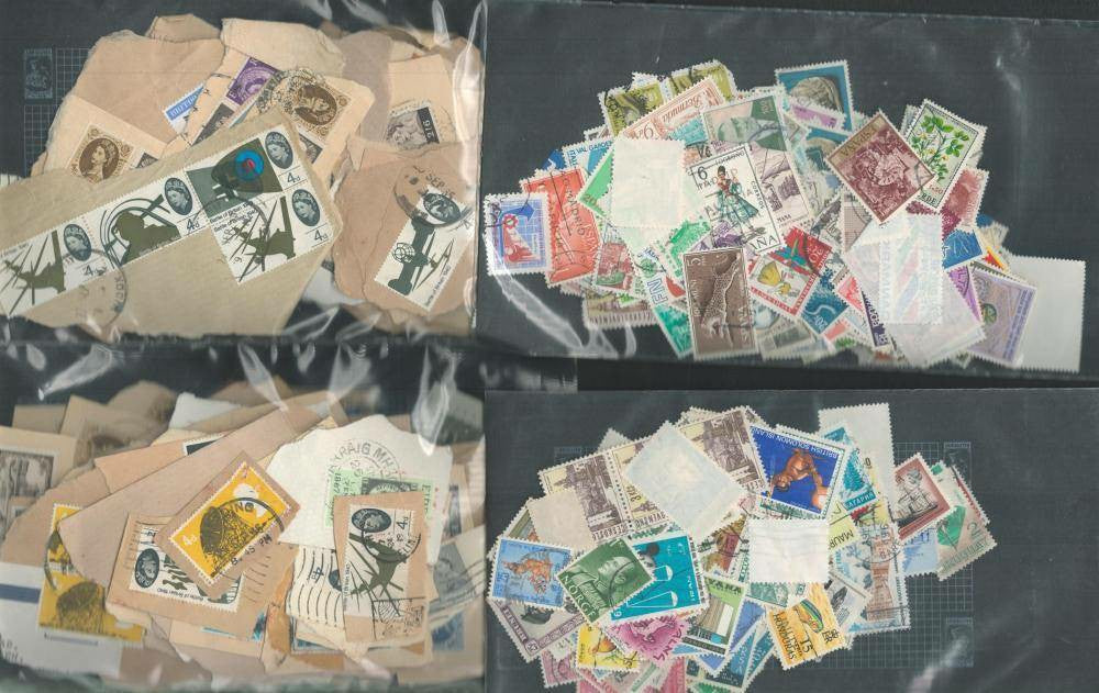 World Stamp Collection - Loose on Backing Paper - Good Condition!