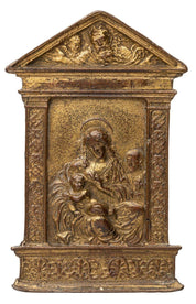 Bronze-Gilt Pax of the Madonna and Child with St. Joseph