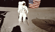 Apollo 14 Edgar Mitchell Signed Moonwalk Photo