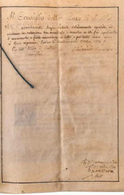 Official Warrant Signed by Victor Emmanuel I, King of Sardinia