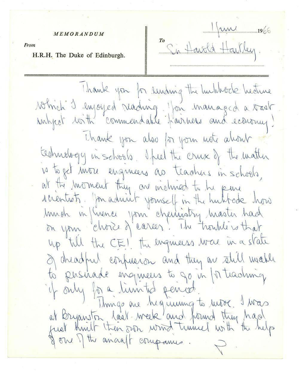 Autograph Letter Signed by Prince Philip, Duke of Edinburgh