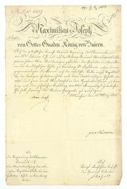 Document Signed by King Maximilian I Joseph of Bavaria