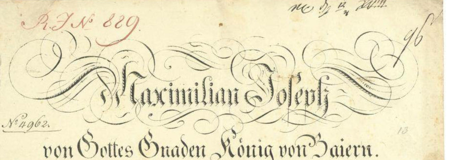 Document Signed by King Maximilian I Joseph of Bavaria