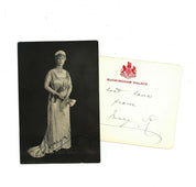 Signed Photograph and Card from Queen Mary of Teck