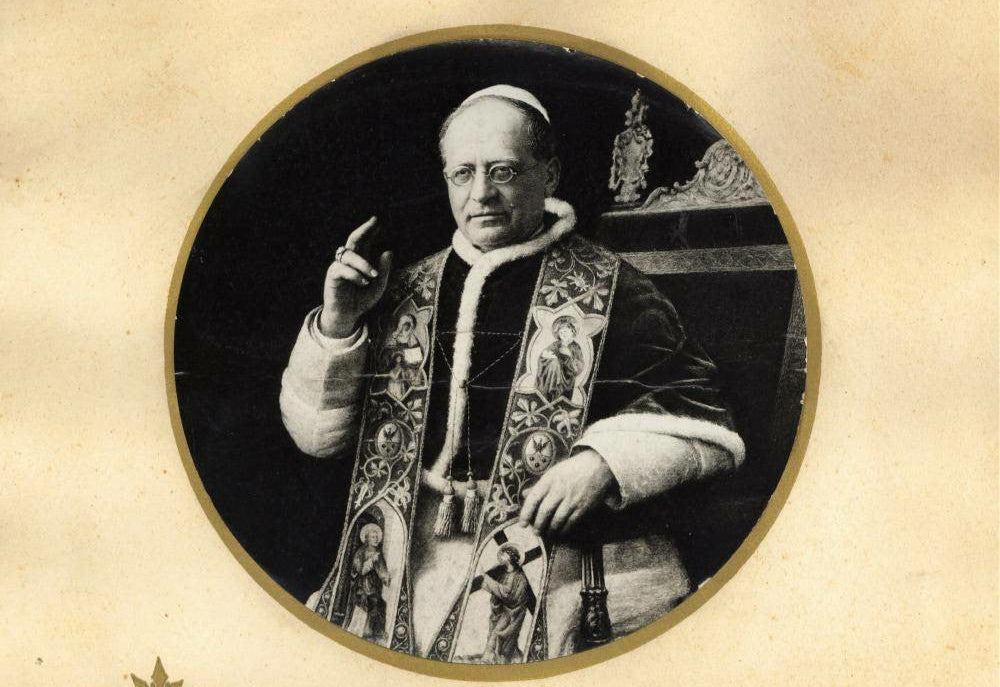 Vintage Photograph of the Pope with Apostolic Blessing Request