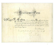 Signed Document by Pope Pius IX