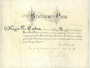 Signed Document by Pope Pius IX