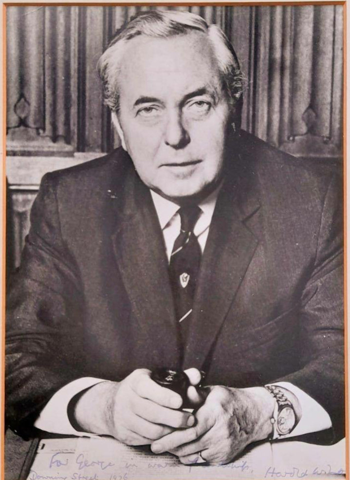 Signed Photograph of Harold Wilson