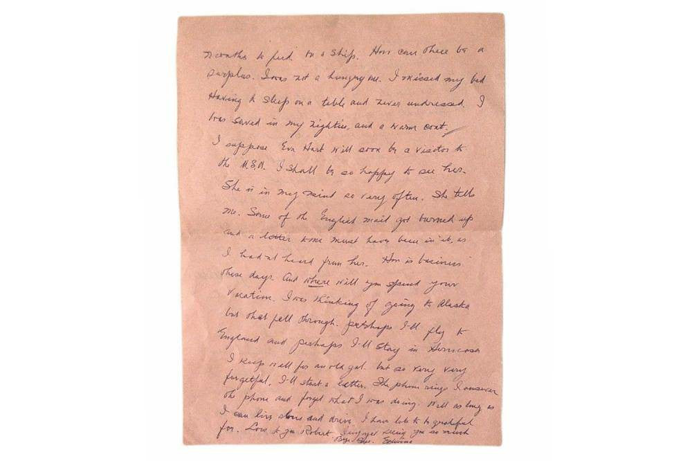 Rare Autographed Letter - Titanic Survivor Edwina Mackenzie - Historical