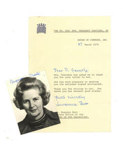 Rare Signed Margaret Thatcher Photograph - Leader of the Opposition