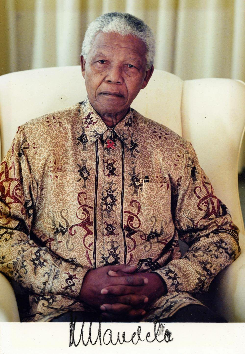 Signed Photograph of Nelson Mandela