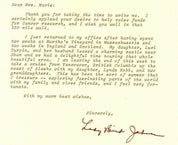 Typed Letter from Lady Bird Johnson