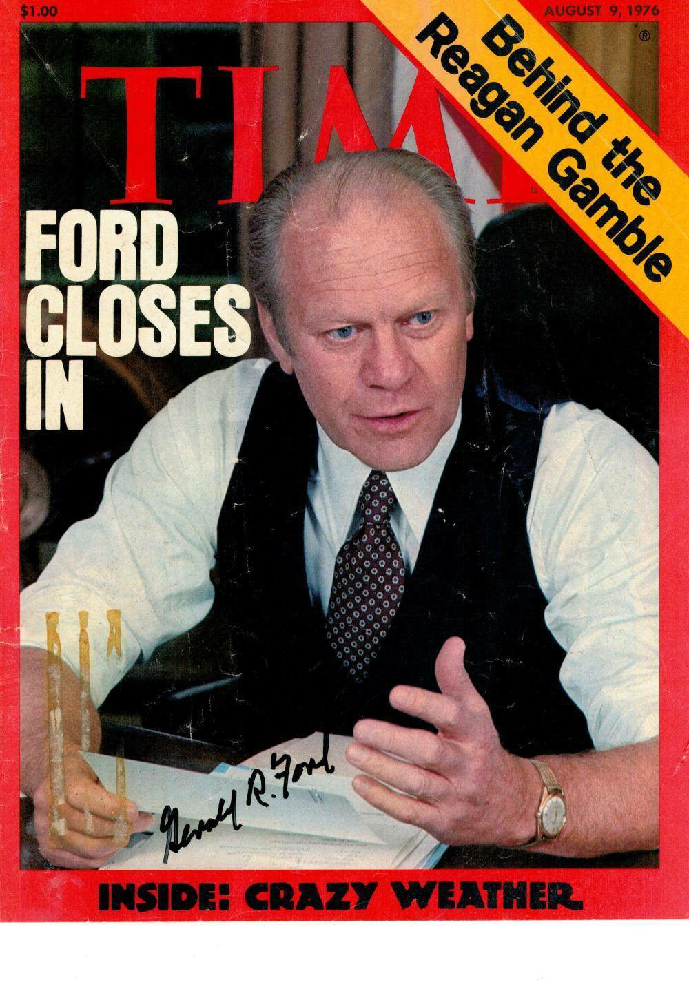 Signed Time Magazine Cover – Gerald R. Ford