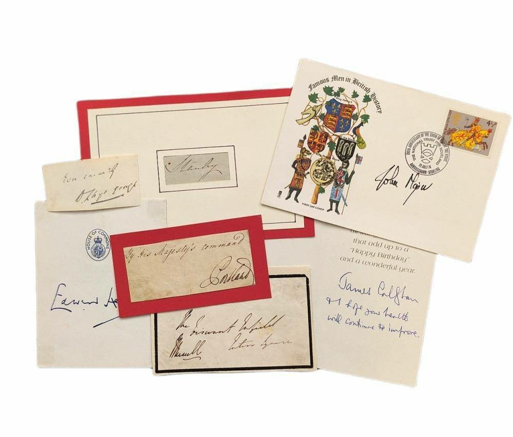 Collection of Signed Items from British Prime Ministers