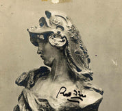 Signed Postcard Photograph of Rodin’s Bust Bellone