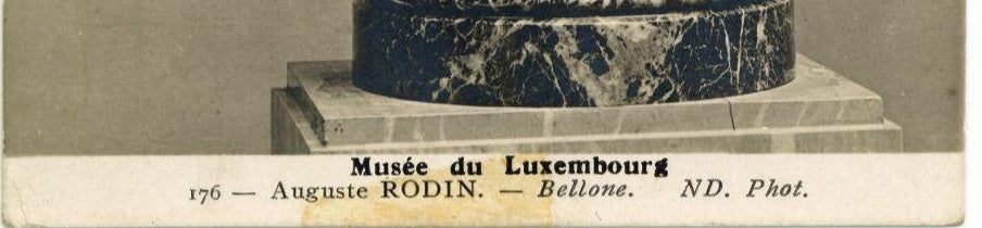 Signed Postcard Photograph of Rodin’s Bust Bellone