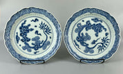 Pair of Blue and White Dishes