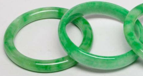 Set of Four Celadon Green Circular Bracelets