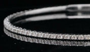 1.00ctw SI1-SI2/G-H Diamond and Solid 14K White Gold 2mm Wide Bracelet