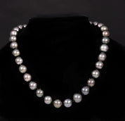 14K White Gold and Tahitian Pearl Necklace