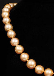 14K Gold and Golden South Sea Pearl Necklace