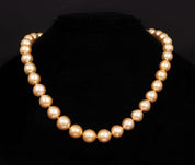 14K Gold and Golden South Sea Pearl Necklace