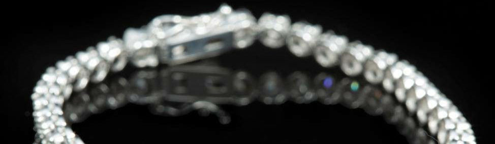 14K White Gold and Diamond Tennis Bracelet