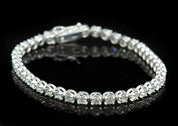 14K White Gold and Diamond Tennis Bracelet