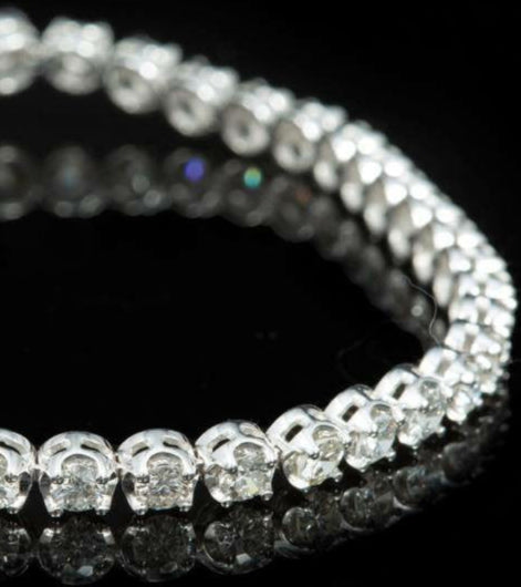 14K White Gold and Diamond Tennis Bracelet