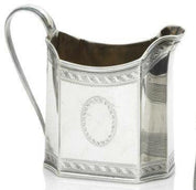 A Pair of George III Silver Milk Jugs and a Silver Christening Cup