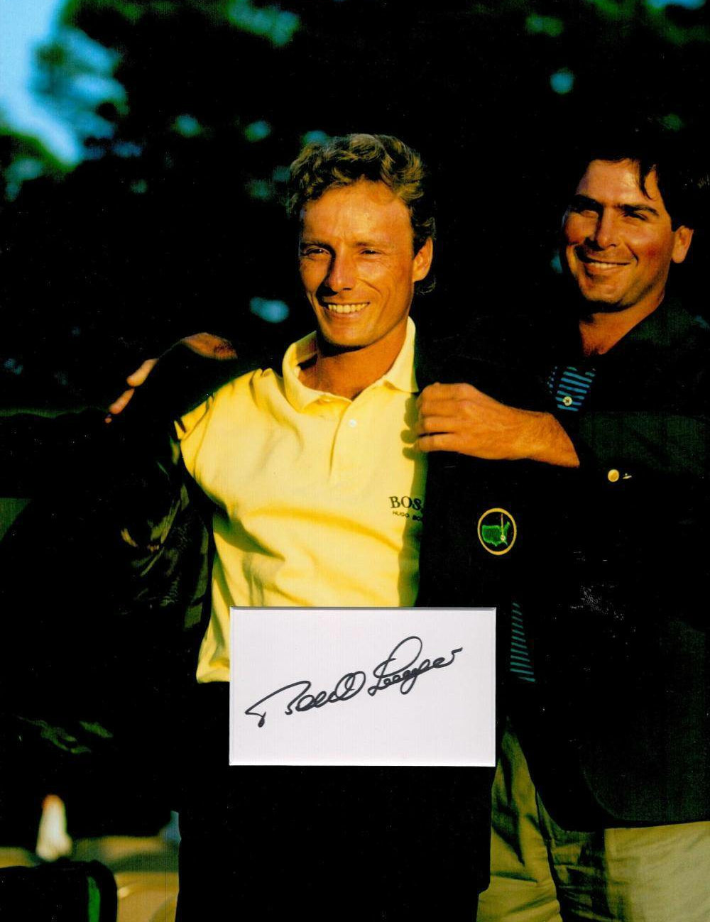 Bernhard Langer Signed 12x16 Color Presentation Photos - 1993 Masters