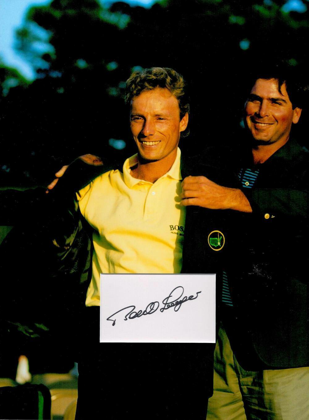 Bernhard Langer Signed 12x16 Color Presentation Photos - 1993 Masters