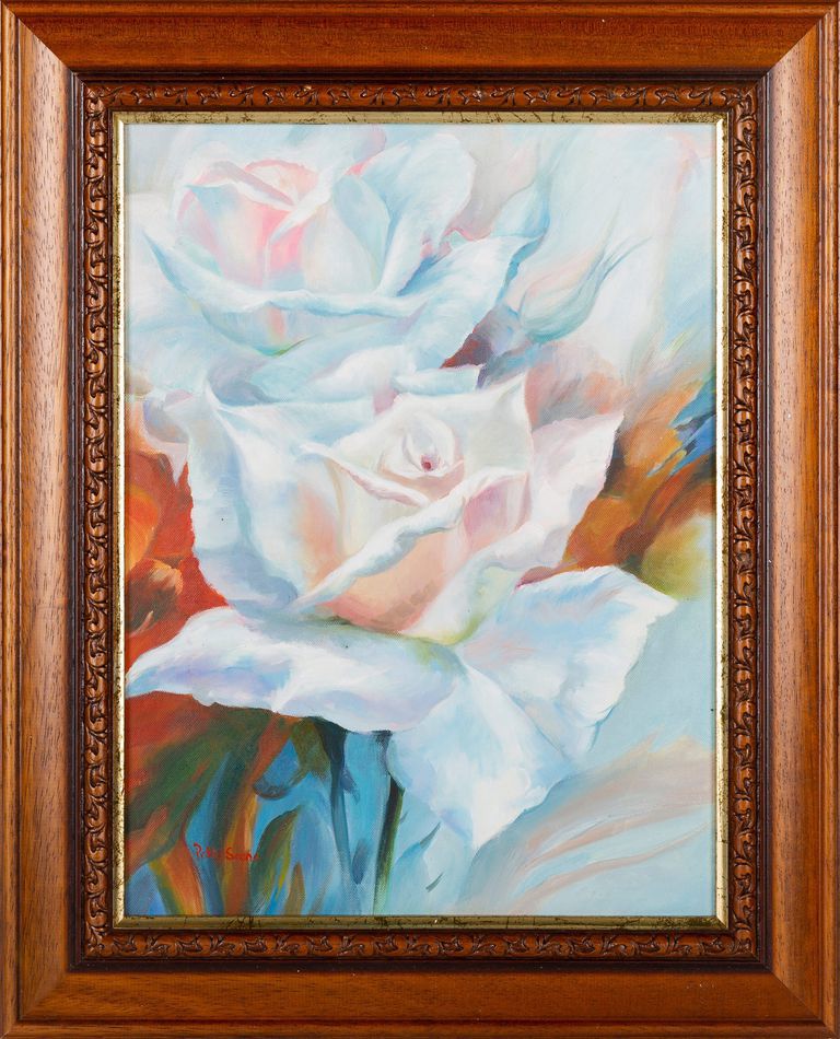 Original Oil Painting Signed by Patty Sloane - 'Flowers'